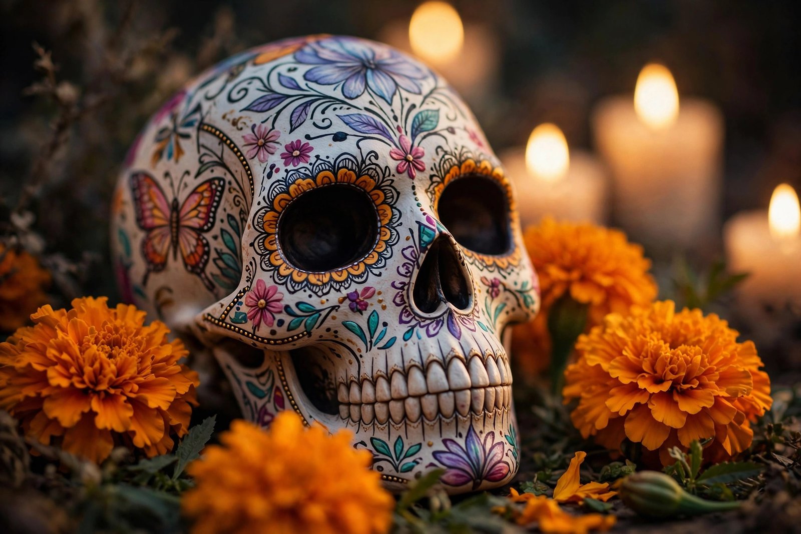 Day of the Dead Sugar Skull Wallpaper 5