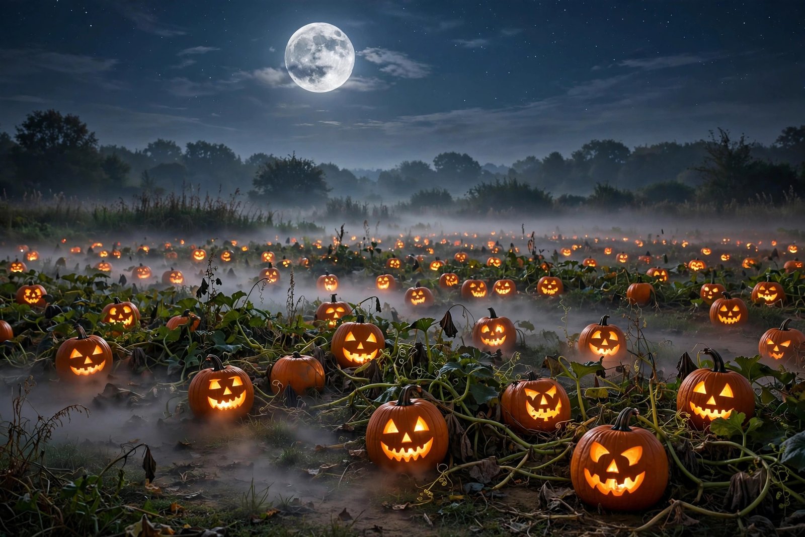 The Moonlit Pumpkin Patch