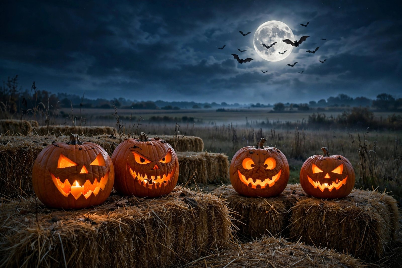 Hay Bales and Bats
