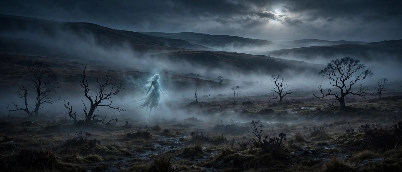 Moor Mist — spooky ghost Halloween wallpaper 2026